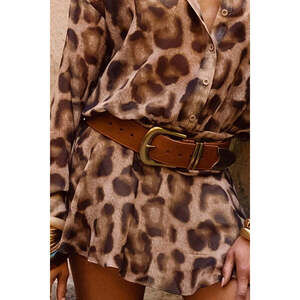 12th Tribe Jasper Brown and Gold Statement Belt Size XS/SXS/S